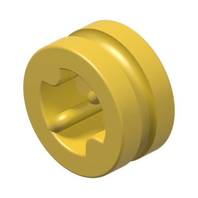 1/2 BUSH · Bright Yellow (réf. BrickLink Yellow)