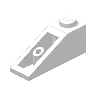 ROOF TILE 1X3/25° · LEGO 428601 (réf. BrickLink 4286) · White (réf. BrickLink White)
