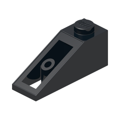 ROOF TILE 1X3/25° · Black (réf. BrickLink Black)