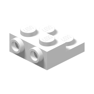 PLATE 2X2X2/3 W/ 2. HOR. KNOB · LEGO 6469441 (réf. BrickLink 4304) · White (réf. BrickLink White)