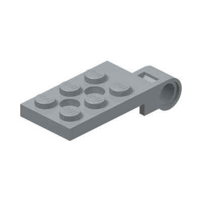 PLATE 2X4, W/ HINGE 4,85, TOP · Medium Stone Grey (réf. BrickLink Light Bluish Gray)