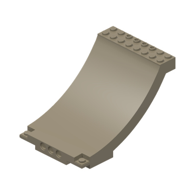 Sports Arena Section / Skateboard Ramp · LEGO 4196975 (réf. BrickLink 43085) · Couleur BrickLink : Dark Tan