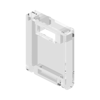 MAILBOX, FRONT 2X2 · Transparent (réf. BrickLink Trans-Clear)