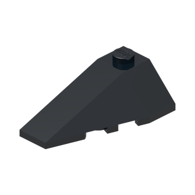 LEFT ROOF TILE 2X4 W/ANGLE · Black (réf. BrickLink Black)