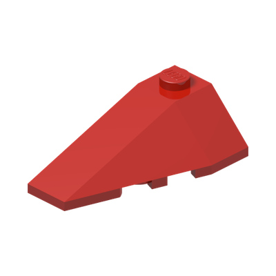 LEFT ROOF TILE 2X4 W/ANGLE · Bright Red (réf. BrickLink Red)