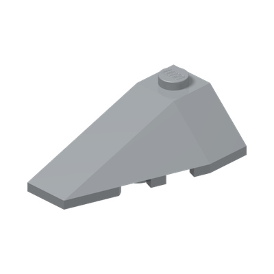 LEFT ROOF TILE 2X4 W/ANGLE · Medium Stone Grey (réf. BrickLink Light Bluish Gray)