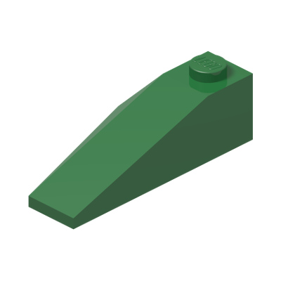 Wedge 4 x 2 Triple Right · Dark Green (réf. BrickLink Green)