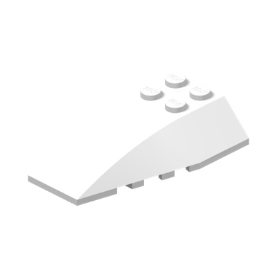 Wedge 6 x 4 Triple Curved · LEGO 4179869 (réf. BrickLink 43712) · Couleur BrickLink : White