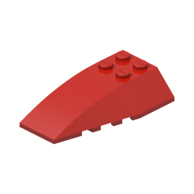 BRICK 4X6 W/BOW/ANGLE · Bright Red (réf. BrickLink Red)