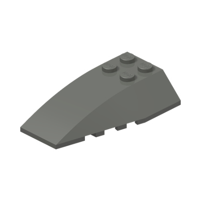Wedge 6 x 4 Triple Curved · Couleur BrickLink : Dark Bluish Gray