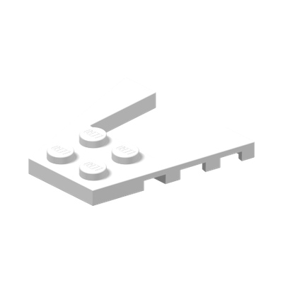 PLATE 4X4 W/ANGLE · LEGO 6275403 (réf. BrickLink 43719) · White (réf. BrickLink White)