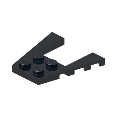 PLATE 4X4 W/ANGLE · Black (réf. BrickLink Black)