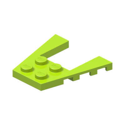 Wedge, Plate 4 x 4 · Bright Yellowish Green (réf. BrickLink Lime)
