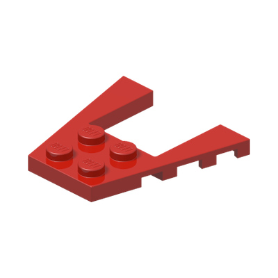 PLATE 4X4 W/ANGLE · Bright Red (réf. BrickLink Red)