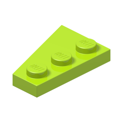 RIGHT PLATE 2X3 W/ANGLE · Bright Yellowish Green (réf. BrickLink Lime)