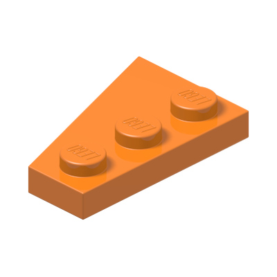 RIGHT PLATE 2X3 W/ANGLE · Bright Orange (réf. BrickLink Orange)