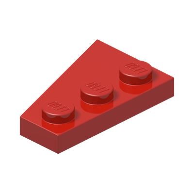 RIGHT PLATE 2X3 W/ANGLE · Bright Red (réf. BrickLink Red)