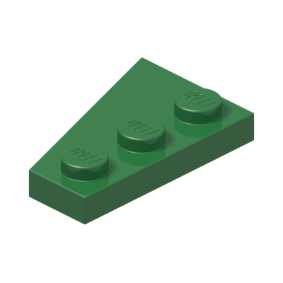RIGHT PLATE 2X3 W/ANGLE · Dark Green (réf. BrickLink Green)