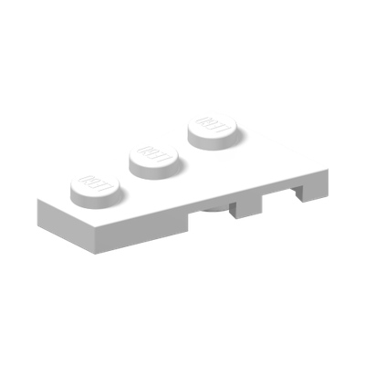 LEFT PLATE 2X3 W/ANGLE · LEGO 4179875 (réf. BrickLink 43723) · White (réf. BrickLink White)