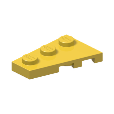 LEFT PLATE 2X3 W/ANGLE · Bright Yellow (réf. BrickLink Yellow)