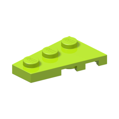 LEFT PLATE 2X3 W/ANGLE · Bright Yellowish Green (réf. BrickLink Lime)