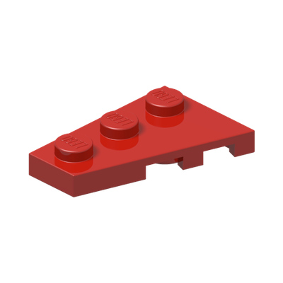 LEFT PLATE 2X3 W/ANGLE · Bright Red (réf. BrickLink Red)