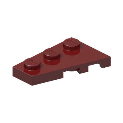 Wedge, Plate 3 x 2 Left · Couleur BrickLink : Dark Red