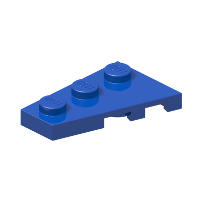 LEFT PLATE 2X3 W/ANGLE · Bright Blue (réf. BrickLink Blue)