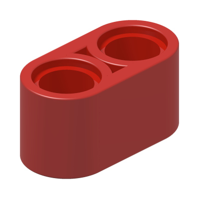 TECHNIC 2M BEAM · Bright Red (réf. BrickLink Red)