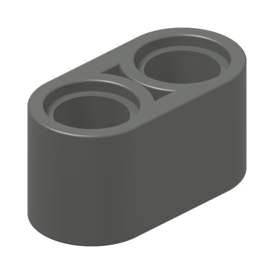 TECHNIC 2M BEAM · Dark Stone Grey (réf. BrickLink Dark Bluish Gray)