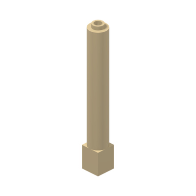 COLUMN 1X1X6 · LEGO 6178916 (réf. BrickLink 43888) · Brick Yellow (réf. BrickLink Tan)