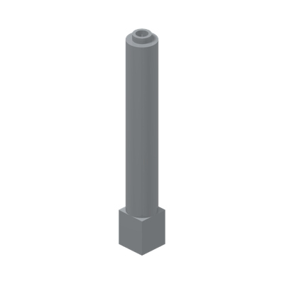 COLUMN 1X1X6 · Medium Stone Grey (réf. BrickLink Light Bluish Gray)