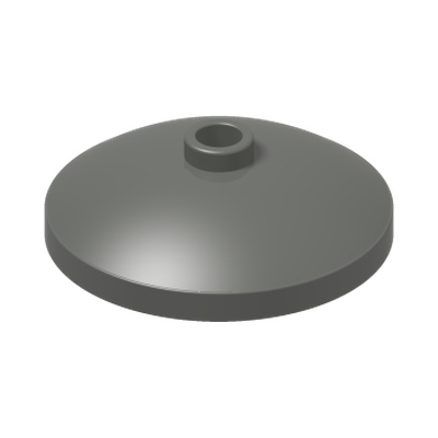 PARABOLIC REFLECTOR Ø24X6,4 · Dark Stone Grey (réf. BrickLink Dark Bluish Gray)