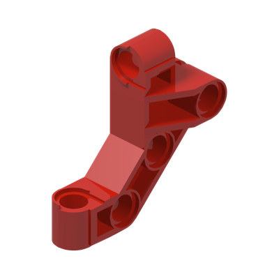 Bionicle Matoran Back, Liftarm 4 x 4 x 2 · Réf. BrickLink 44137 · Couleur BrickLink : Red