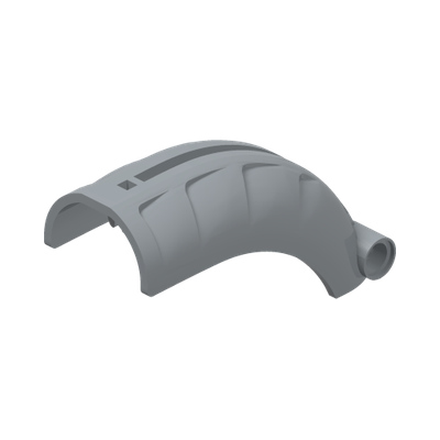 Bionicle Rahkshi Back Cover with Groove · LEGO 4215827 (réf. BrickLink 44140) · Couleur BrickLink : Pearl Light Gray
