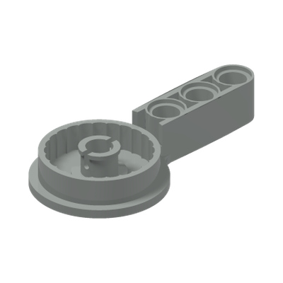 Technic Rotation Joint Disk with Pin and 3L Beam Thick · Réf. BrickLink 44225 · Couleur BrickLink : Light Gray