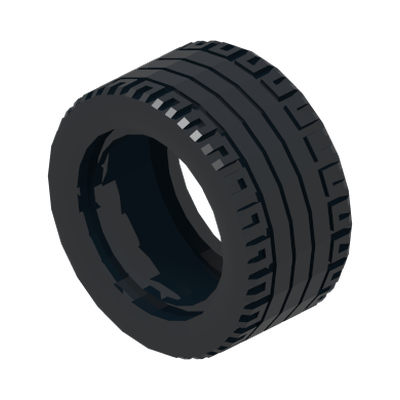 TYRE NORMAL WIDE Ø43,2X22 · LEGO 4184286 (réf. BrickLink 44309) · Black (réf. BrickLink Black)