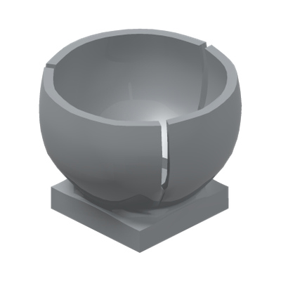SAUCER FOR BALL 3M · LEGO 6249936 (réf. BrickLink 44358) · Medium Stone Grey (réf. BrickLink Light Bluish Gray)