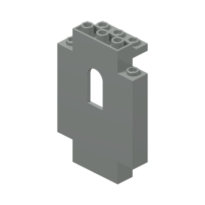 Panel 2 x 5 x 6 Wall with Window · LEGO 4163327 (réf. BrickLink 4444) · Couleur BrickLink : Light Gray