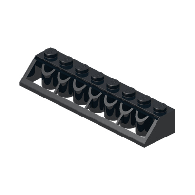 ROOF TILE 2X8/45° · Black (réf. BrickLink Black)