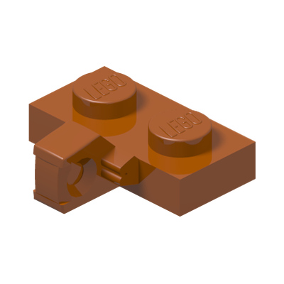 PLATE 1X2 W. STUB/VERTICAL · Dark Orange (réf. BrickLink Dark Orange)
