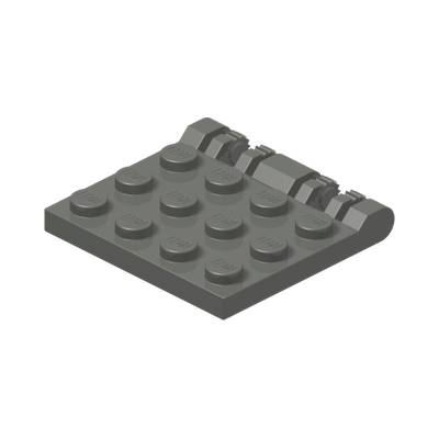 ROOF 4X4 W. FORKS · Dark Stone Grey (réf. BrickLink Dark Bluish Gray)