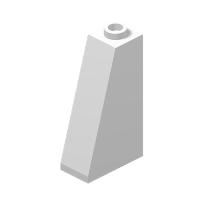 ROOF TILE 1X2X3/73° · LEGO 446001 (réf. BrickLink 4460b) · White (réf. BrickLink White)