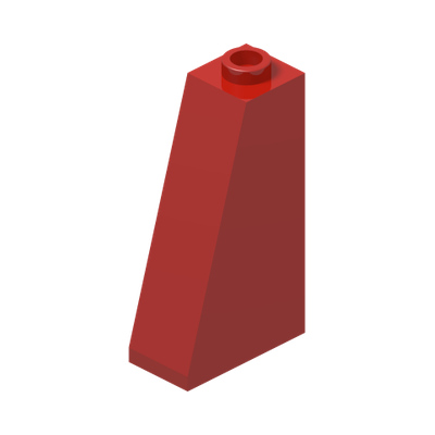 ROOF TILE 1X2X3/73° · Bright Red (réf. BrickLink Red)