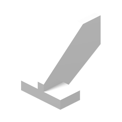 RUDDER 2X3X2 · LEGO 6253365 (réf. BrickLink 44661) · White (réf. BrickLink White)