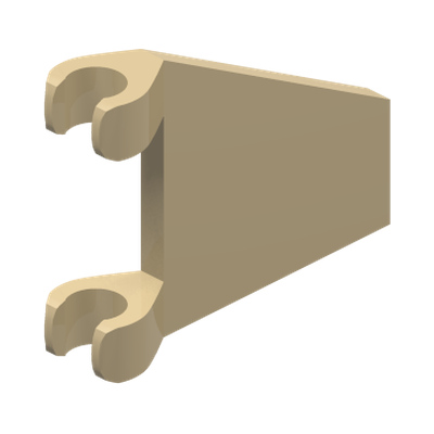 Flag 2 x 2 Trapezoid with Flat Edge · LEGO 4546365 (réf. BrickLink 44676) · Couleur BrickLink : Tan