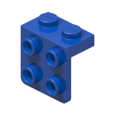 ANGLE PLATE 1X2 / 2X2 · Bright Blue (réf. BrickLink Blue)