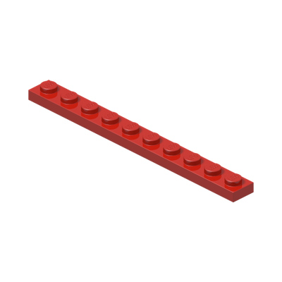 PLATE 1X10 · Bright Red (réf. BrickLink Red)