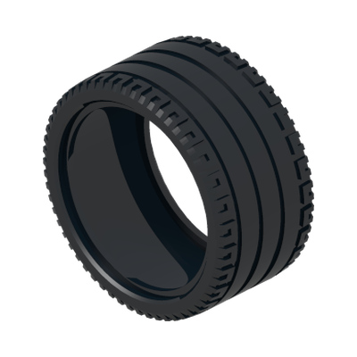 TYRE LOW WIDE Ø68,8 X 36 · LEGO 6062225 (réf. BrickLink 44771) · Black (réf. BrickLink Black)