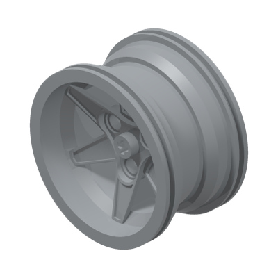Wheel 56mm D. x 34mm Technic Racing Medium, 3 Pin Holes · LEGO 4211845 (réf. BrickLink 44772) · Couleur BrickLink : Light Bluish Gray